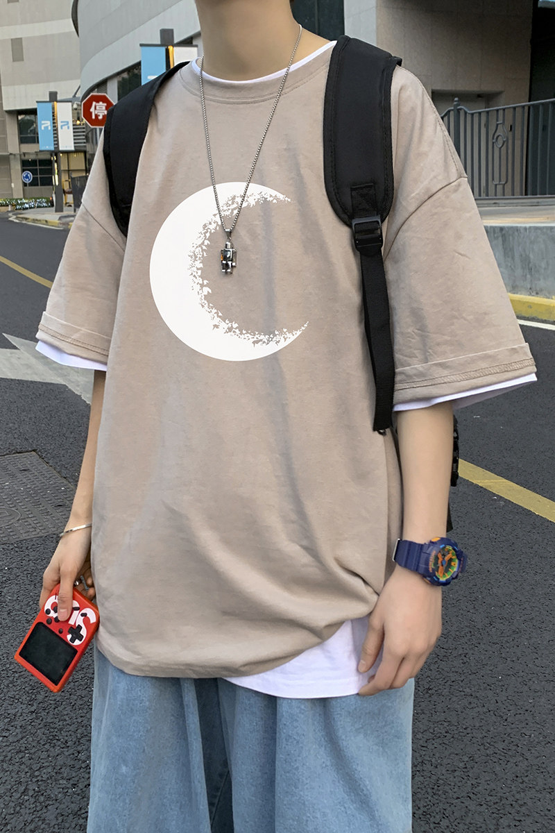 短袖t恤男夏季潮牌潮流ins宽松打底衫百搭情侣衣服A161-T09,男装T恤,电商A161
