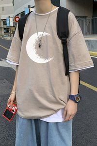 短袖t恤男夏季潮牌潮流ins宽松打底衫百搭情侣衣服A161-T09图片