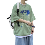 短袖t恤男夏季潮流百搭宽松半袖体恤ins潮牌上衣服A161-T05-P25，男装T恤，电商A161