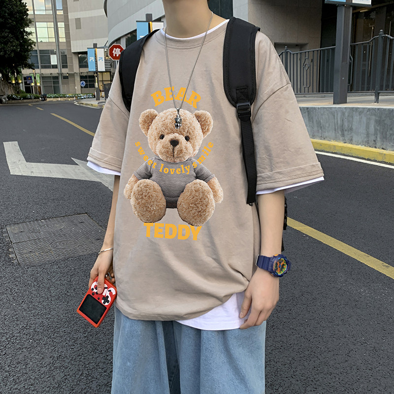男短袖t恤2021夏季新款韩版潮牌宽松春秋潮流男装A161-T03,男装T恤,电商A161