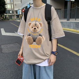 男短袖t恤2021夏季新款韩版潮牌宽松春秋潮流男装A161-T03图片