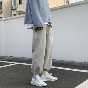 秋季休闲针织运动束脚裤男潮流宽松韩版抽绳百搭A161-G313