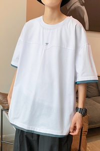 2021夏季衣服男潮流宽松百搭港风t恤短袖潮牌ins帅A161-T301-P30图片