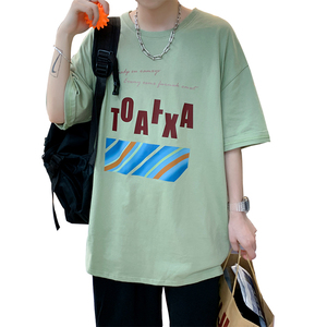 短袖t恤男潮牌ins宽松男生夏季街头百搭个性半截袖潮A161-T40-P25图片