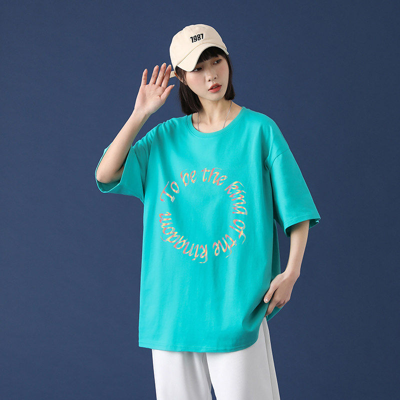 新款短袖t恤男宽松韩版潮流青年印花圆领打底衫男A161-T14-P25,男装T恤,电商A161