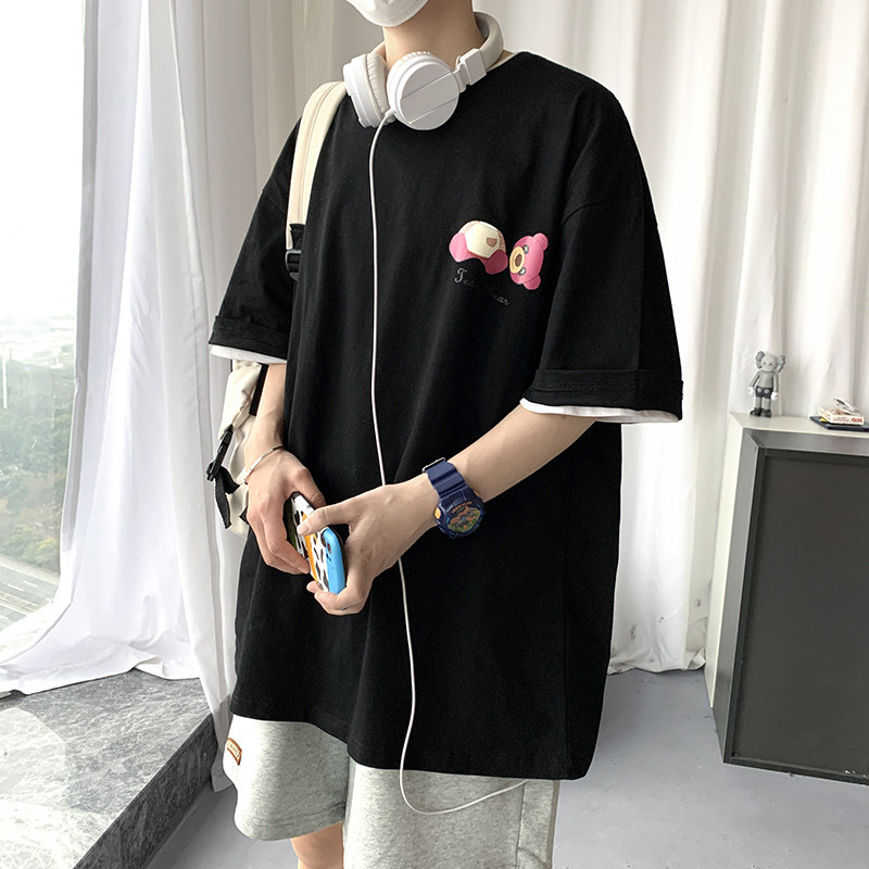 短袖t恤男潮牌2021夏季新款半袖ins潮流夏装上衣服A161-T27,男装T恤,电商A161