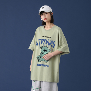 短袖T恤潮流韩版宽松2021新款夏季圆领体恤A161-T42-P25图片
