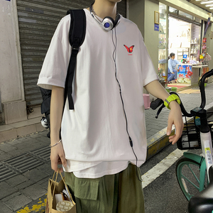 短袖男T恤夏装新款韩版ins潮流宽松大码半袖打底上衣A161-T01