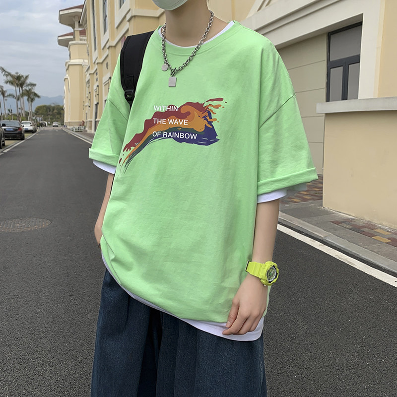 夏季港风T恤百搭ins潮牌宽松上衣服韩版潮流帅气A161-T07,男装T恤,电商A161