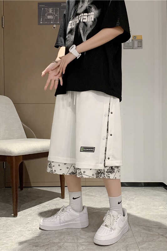 潮牌夏季短裤男韩版宽松休闲运动五分裤潮流中裤A161-D0653-P35,男装休闲裤,电商A161