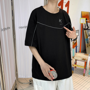 短袖T恤夏季ins潮牌宽松半袖体恤2021新款潮流百搭A161-B08-P30图片
