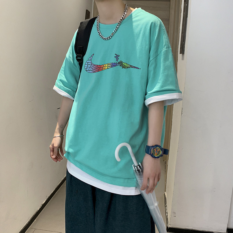 短袖t恤男潮牌百搭潮流港风宽松夏季半袖潮insA161-T12-P25图片