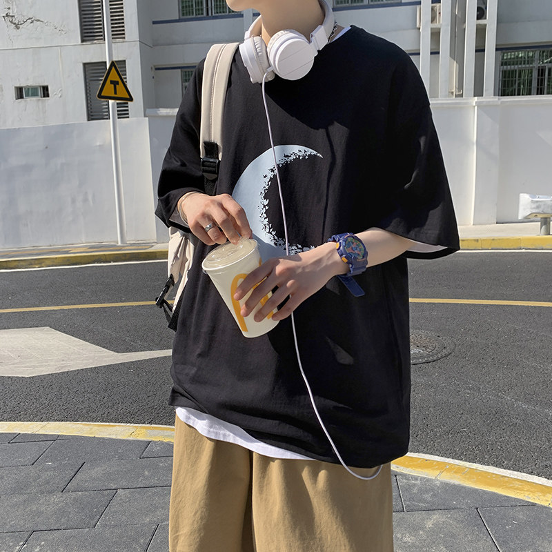 短袖t恤男夏季潮牌潮流ins宽松打底衫百搭情侣衣服A161-T09,男装T恤,电商A161