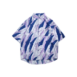 夏季衬衫潮短袖宽松长袖衬衣服外套男装大码A161-W1030-P35，男装衬衫，电商A161