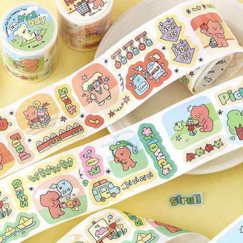 信的恋人墩墩街日常模切和纸胶带