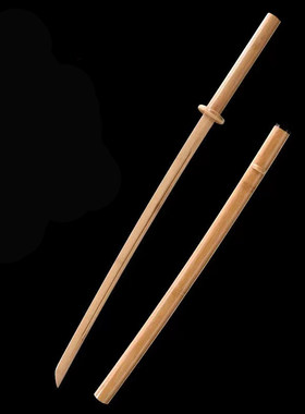 带鞘日本武士居合刀竹制一体剑道