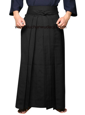 修禅武道具黑色特制T/C剑道袴入门推荐日本剑道道服剑道裤裙