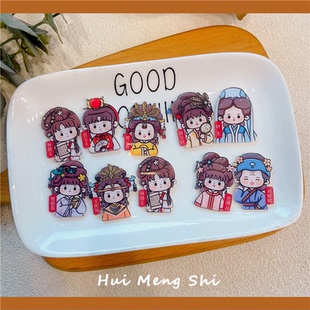 红楼梦周边文创pin红学卡通胸针林黛玉贾宝玉徽章薛宝钗人物挂饰