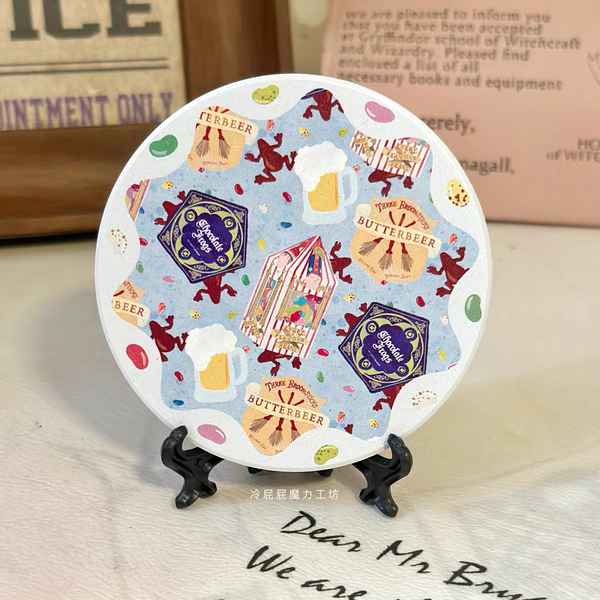 【可预定】巫师美食系列 巧克力蛙多味豆黄油啤酒 陶瓷杯垫周边,个性定制/设计服务/DIY,道具定制,淘宝优惠券,粉丝福利购,淘宝优惠卷