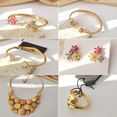 欧美K家尾货logo镀真金微镶锆石金高级感气质百搭戒指耳环手镯女