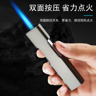 超薄防风打火机充气创意个性金属直冲朗声火机男士定制刻字礼物潮