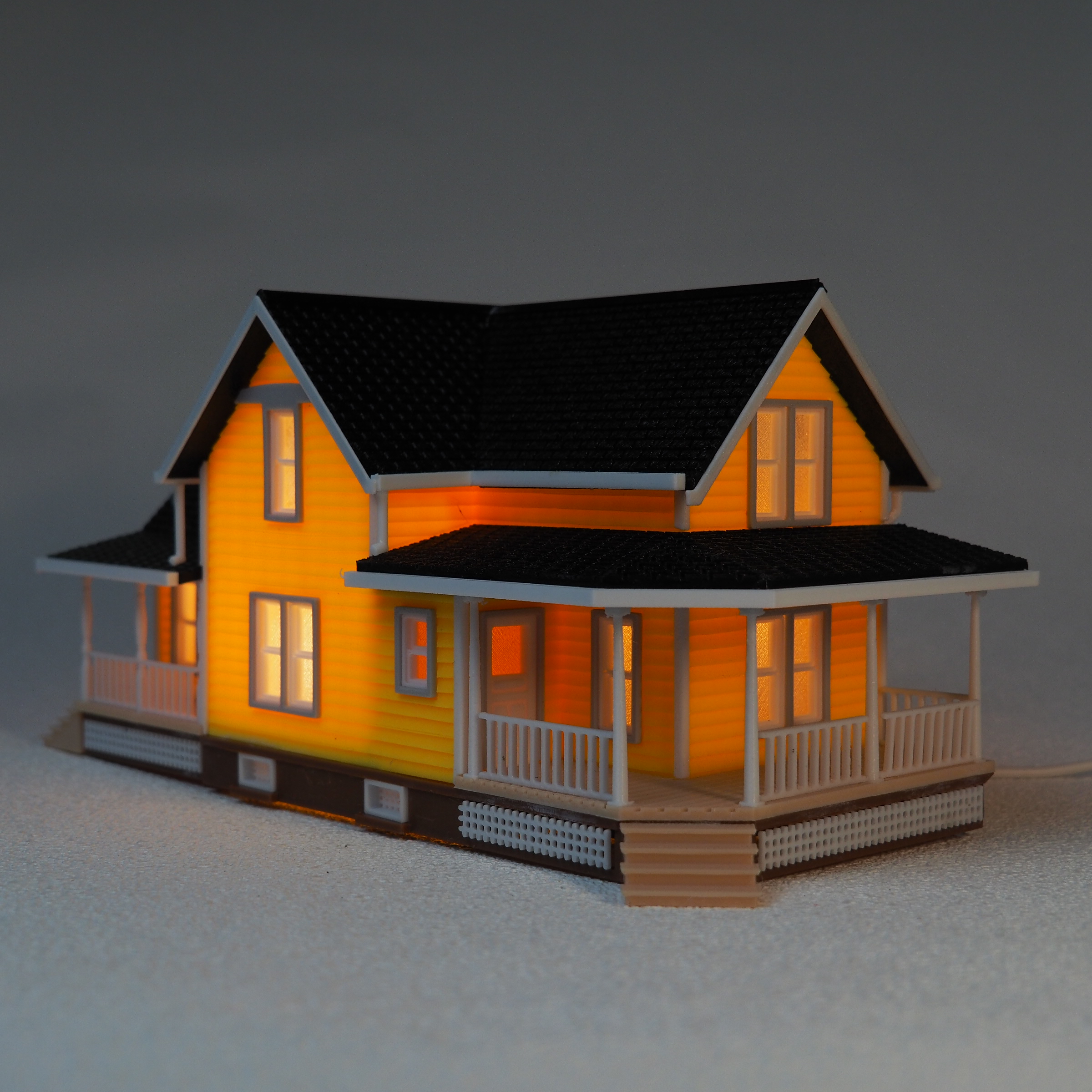 微缩场景64比例房屋模型砖瓦玩具摆件别墅欧美式建筑模型diy八