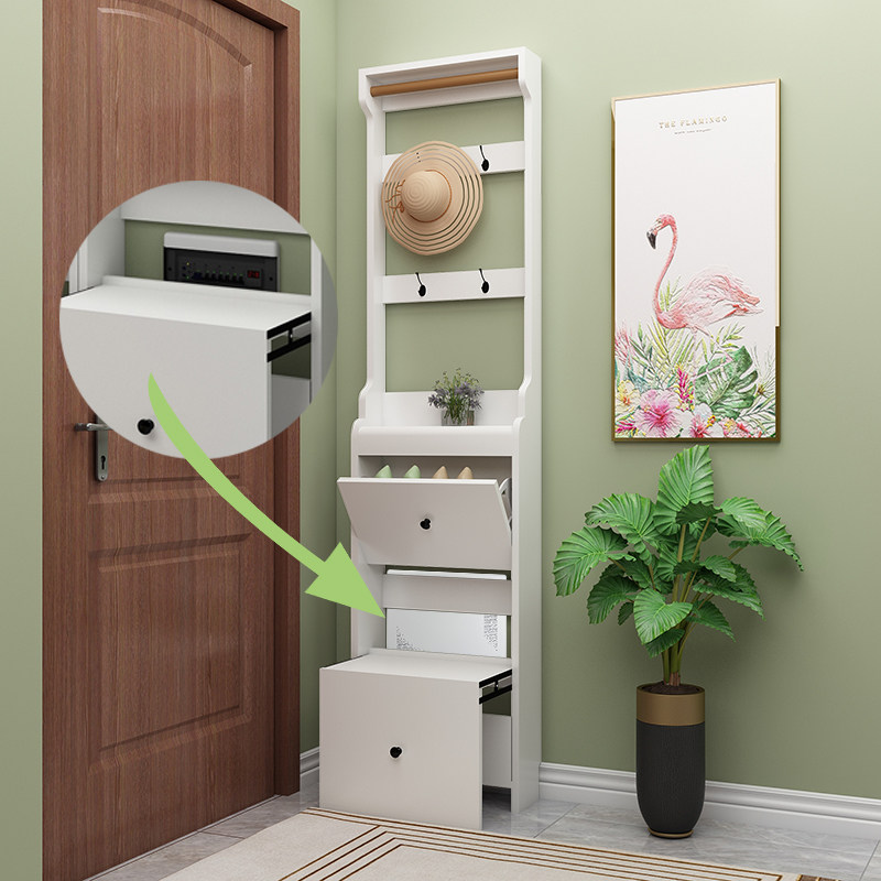 现代简约超薄翻斗鞋柜衣帽架入户玄关门口换鞋凳遮挡墙面媒体电箱,住宅家具,换鞋凳,淘宝优惠券,粉丝福利购,淘宝优惠卷