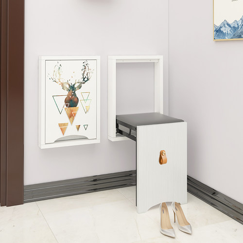 蜗度超薄折叠凳墙上壁凳