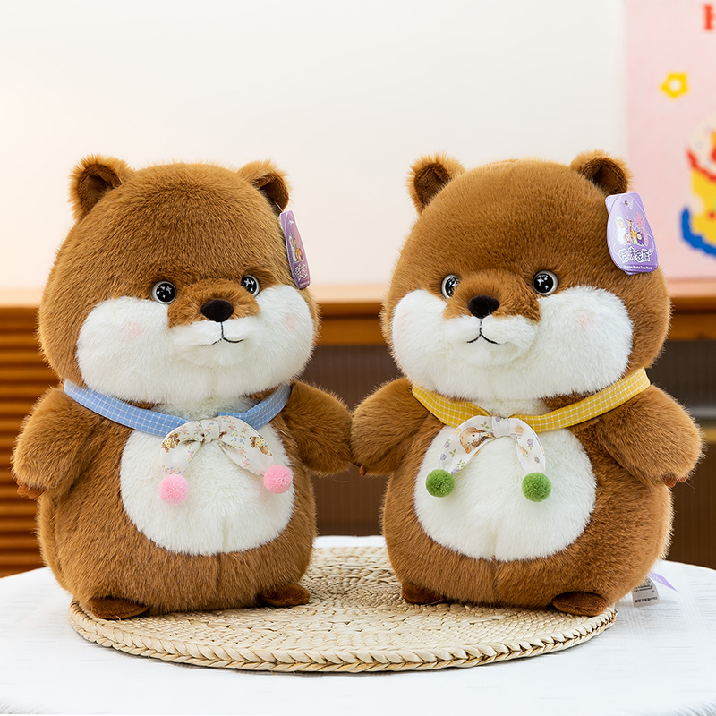 可爱土拨鼠毛绒玩具PP棉办公抱枕