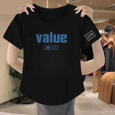 女短款欧货上衣白色棉修身短袖t恤2025夏季新款正肩潮体恤衫