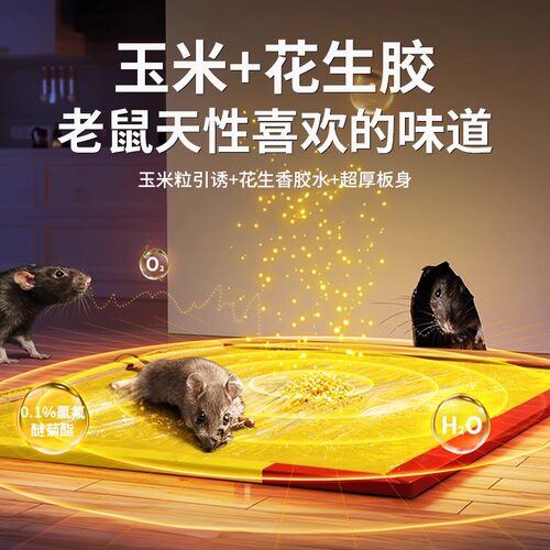 老鼠板超强力粘鼠板老鼠笼抓老鼠神器加厚老鼠板灭鼠神器灭鼠胶4