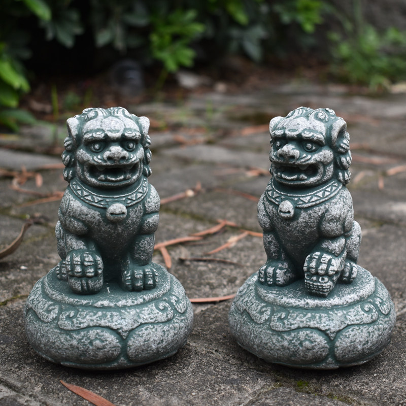 镇宅石狮子入户门新中式风装饰品