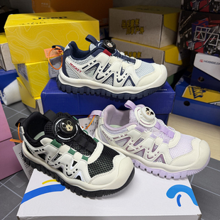 撤柜儿童单网运动鞋夏季男女童轻便软底防滑旋转纽扣户外徒步鞋