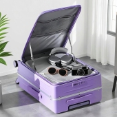 前开盖一九开行李箱 20寸登机箱24寸拉杆箱男女 铝框加厚笔记本仓