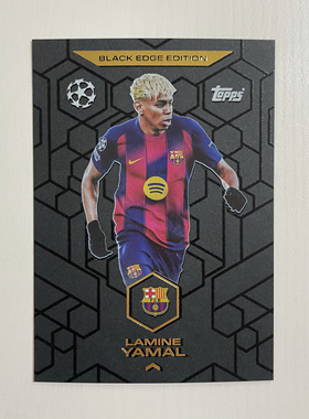 Topps 2025-26 Match Attax欧战欧冠黑边特卡BE3 亚马尔 巴萨