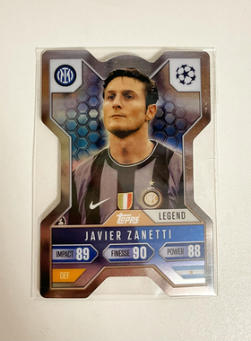 Topps 2024-25欧战欧冠extra追加异形盾特卡球星卡CX8萨内蒂国米