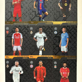 Topps 2024-25欧战欧冠黑边特卡BE球星卡哈兰德姆巴佩阿诺德萨内