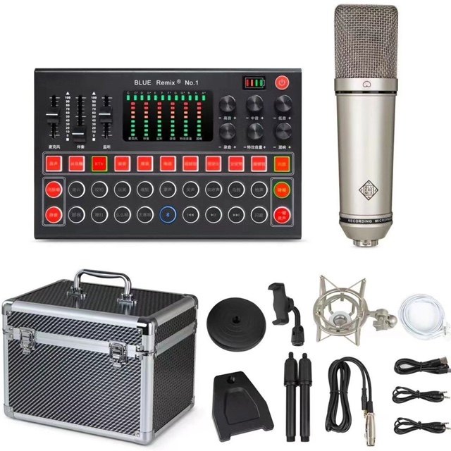 BlueRemix蓝音U87声卡直播套蓝音U87手机直播声卡话筒