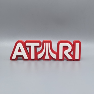 ATARI标志立牌游戏周边3D打印创意模型logo装饰摆件磁吸冰箱贴