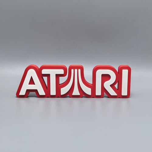 ATARI标志立牌游戏周边3D打印创意模型logo装饰摆件磁吸冰箱贴