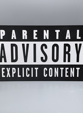 脏标文化标志立牌唱片封面提示招牌3D打印创意模型高颜值潮玩摆件