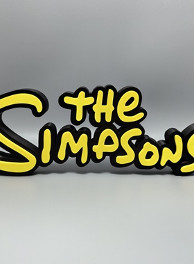 辛普森一家标志立牌动画片logo字体招牌3D打印创意模型装饰摆件