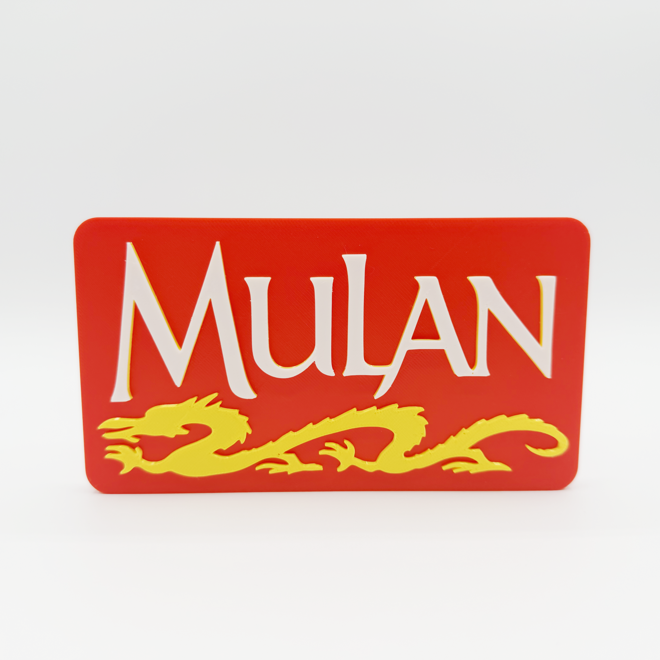 花木兰MULAN标志立牌3D打印