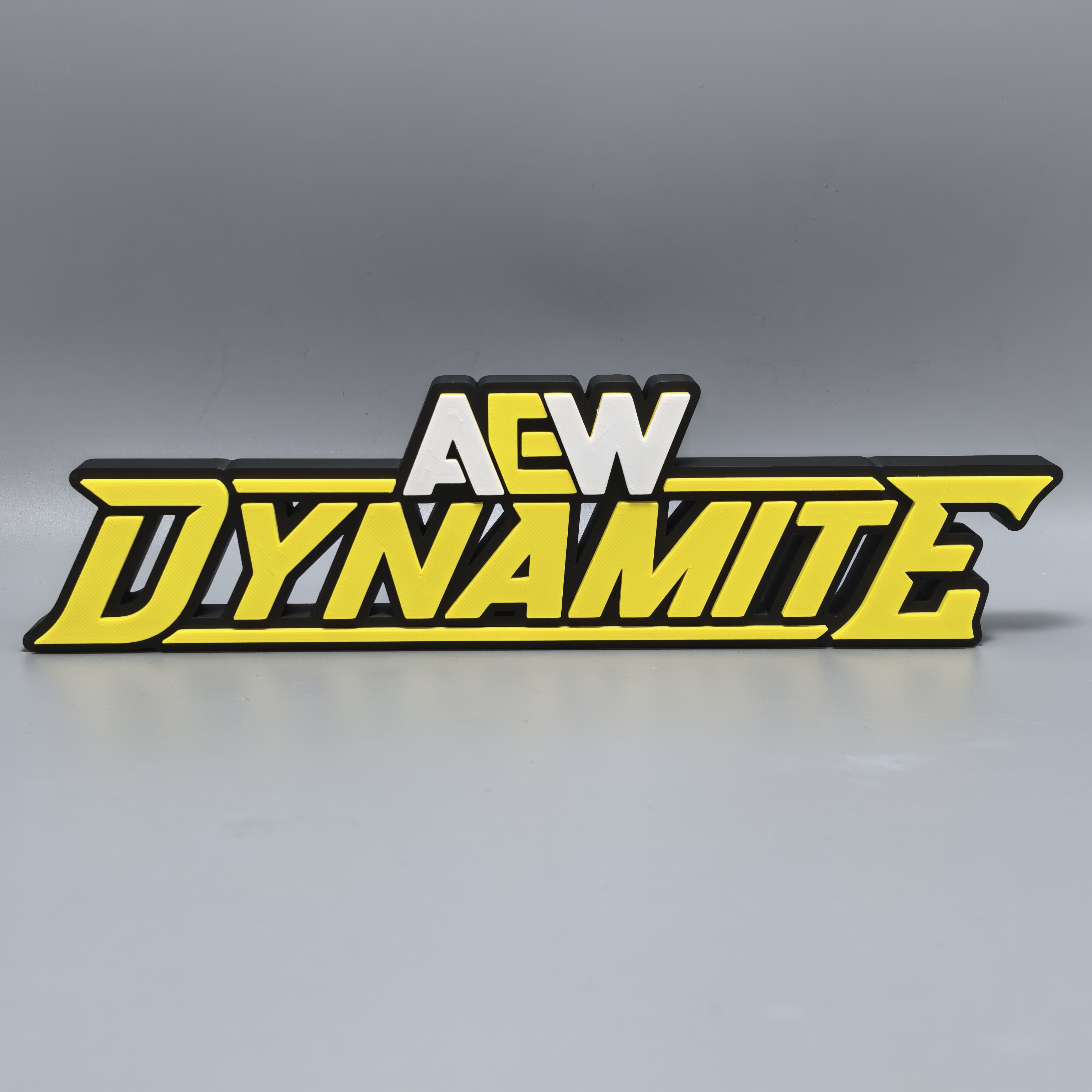 AEW标志立牌摆件3D打印