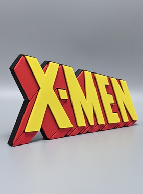X战警标志立牌漫威XMEN周边摆件3D打印创意模型高颜值装饰冰箱贴