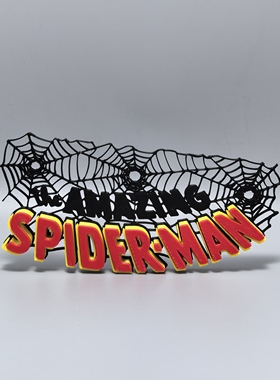 蜘蛛侠标志立牌美剧漫威周边3D打印创意logo模型高颜值装饰摆件