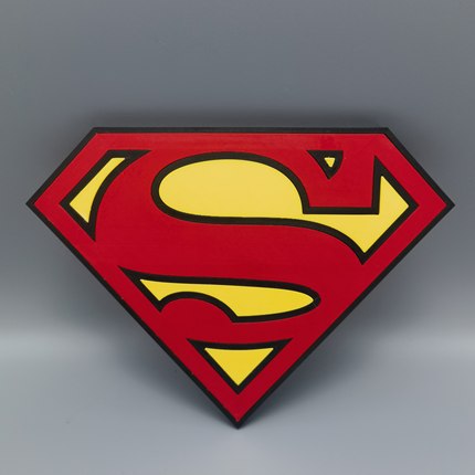 superman超人标志招牌3D打印创意模型桌墙面装饰摆件高颜值潮玩