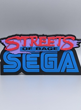 世嘉SEGA标志立牌电子游戏LOGO周边3D打印创意模型高颜值装饰摆件