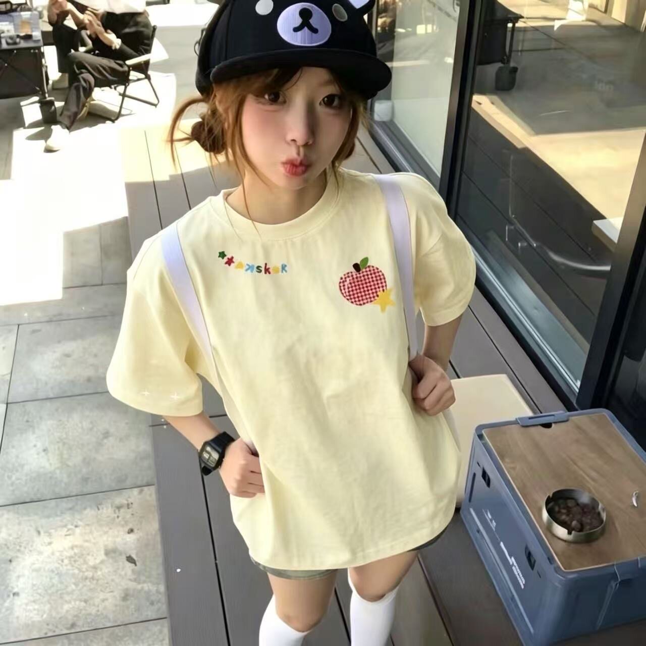 女童2026夏季新款宽松短袖T恤图片