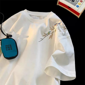 纯棉短袖 T恤男女童夏季 半袖 新中式 2025新款 中大童国风宽松上衣